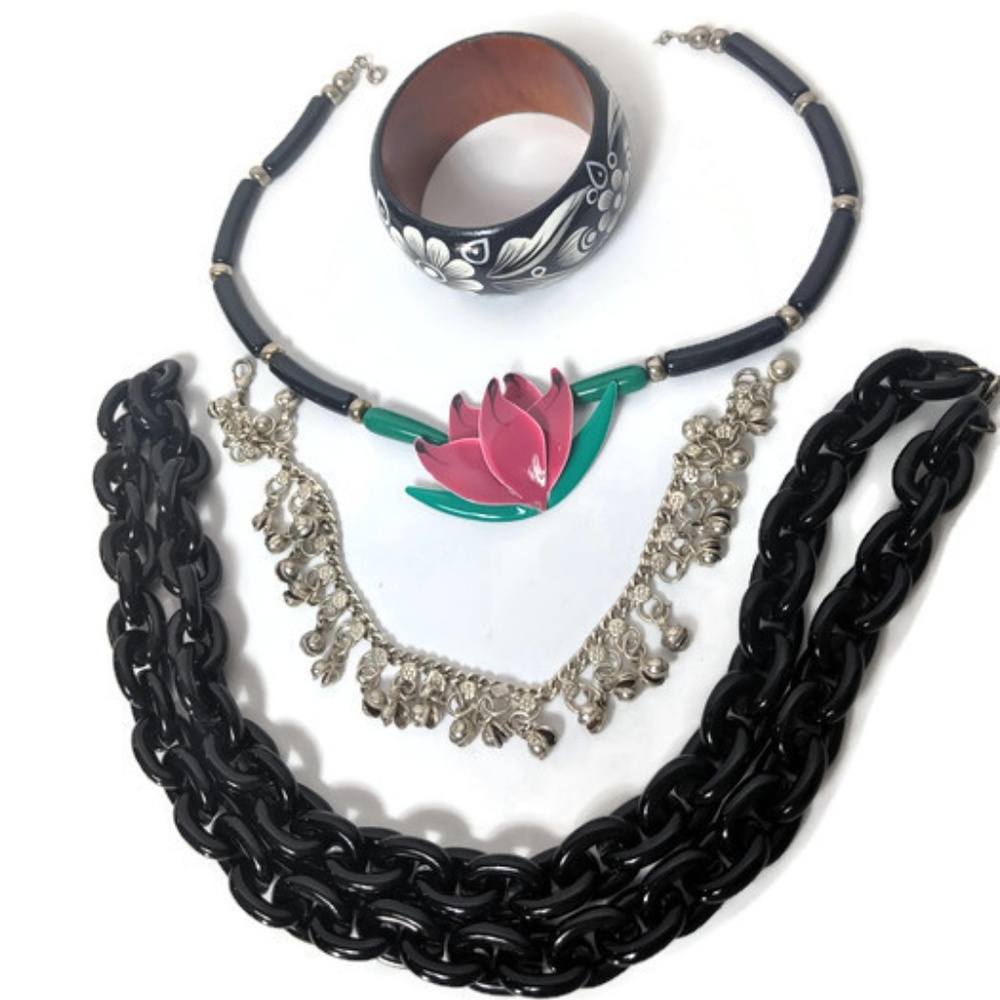 Two Necklaces, Bangle and Musical anklet